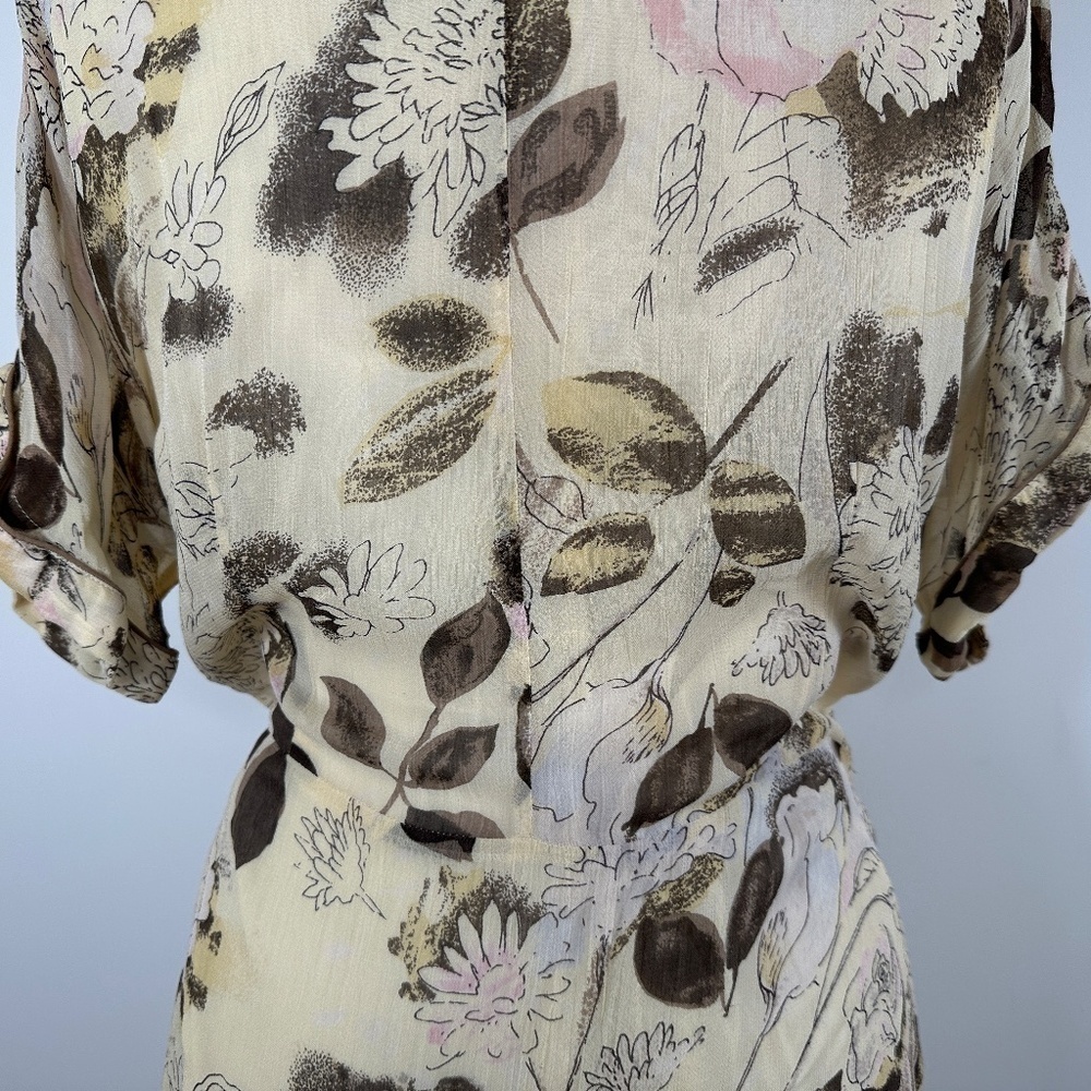 Komil Honolulu Hawaii Vintage 1980’s Buttons Floral Cottagecore Sundress Sz L - Picture 10 of 13